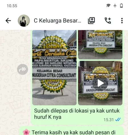 Pengiriman Papan Bunga Duka Sukmajaya